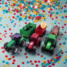 Дитячий іграшковий трактор із причепом, іграшка для хлопчика, фермерський трактор із трейлером на подарунок