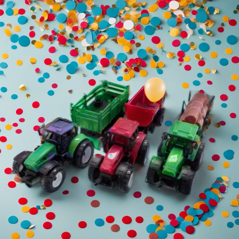 Дитячий іграшковий трактор із причепом, іграшка для хлопчика, фермерський трактор із трейлером на подарунок