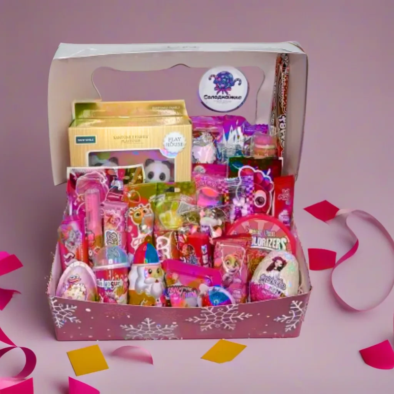 Солодкий подарунок на Різдво, Подарунковий бокс для дівчинки, Коробка цукерок для дитини