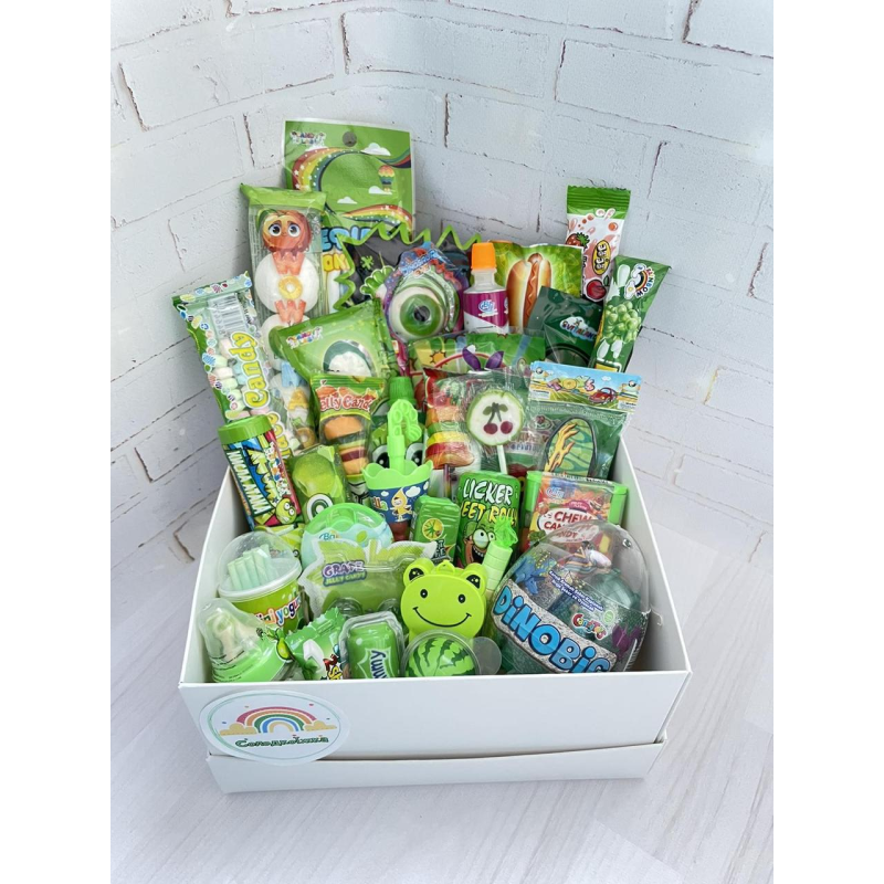 Зелений сюрприз з іграшкою для дитини, Подарунок на свято, Набір для ласунчика