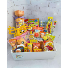 Помаранчевий Surprise Box для дітлахів, Подарунок із солодощів, Барвистий SweetBox з іграшкою сюрпризом