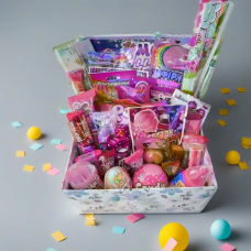 Рожевий Surprise Box для дівчинки, Солодкий подарунок з оригінальним наповненням, Світ бокс для дитин