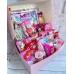 Рожевий SweetBox для дівчинки, Набір солодкий з оригінальним наповненням, Світ бокс для дитини