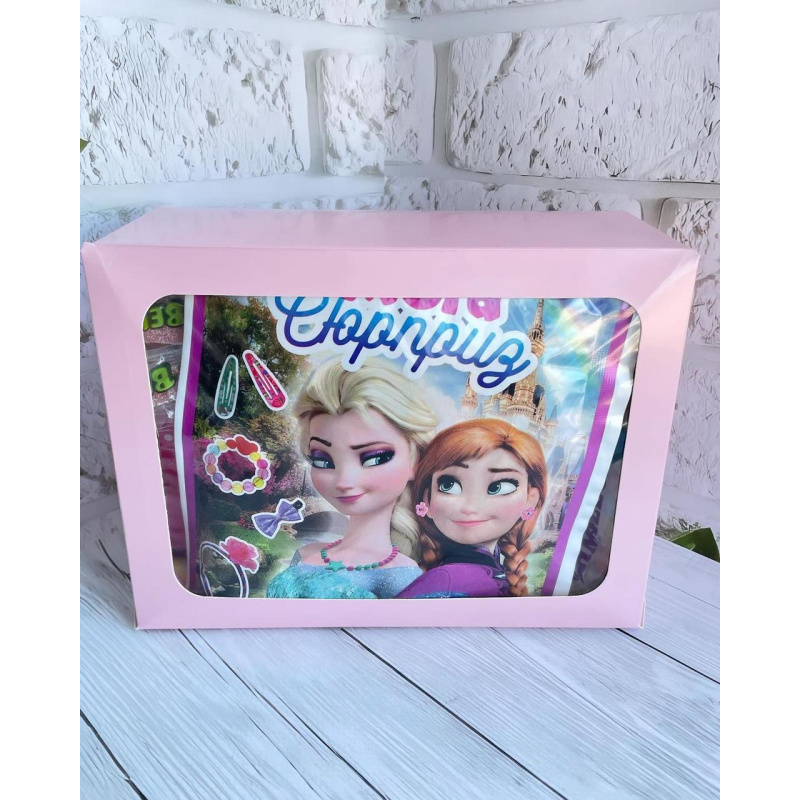 Подарункова коробка на день народження з цукерками та веселою іграшкою, світ бокс 