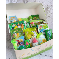 Яскравий бокс з солодощами, Подарунок на день народження для дівчинки та хлопчика, Дитячі солодощі