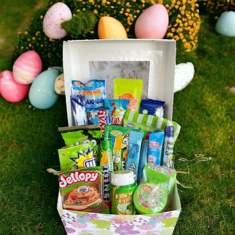 Подарунок із солодощами на Великдень, Сюрприз бокс для хлопчиків та дівчаток,