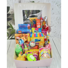 Дитяча коробка, Подарунковий солодкий бокс оранжевий,