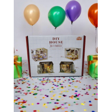 Дитячий конструкор румбокс передпокій з верандою та каміном 3д конструктор для дитини ляльковий будиночок DIY Cute