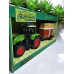 Дитяча іграшка трактор із причепом на інерції зеленого кольору трактор зі змінним причепом