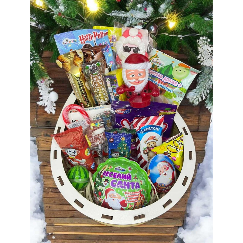 Святий Миколай,Новорічний бокс,Подарунок-сюрприз на день народження дівчинці, велика коробка з цукерками