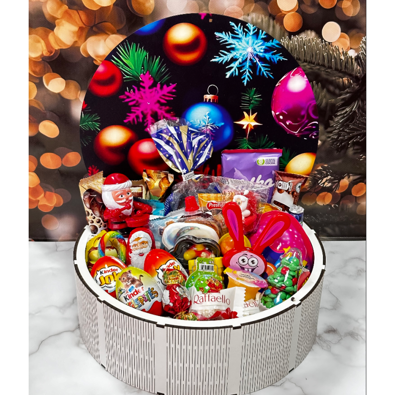 Солодкий нобір красива подарункова коробка цукерок та шоколадок новорічний подарунок для дитини Солодкий нобір красива подарункова коробка цукерок та шоколадок новорічний подарунок для дитини