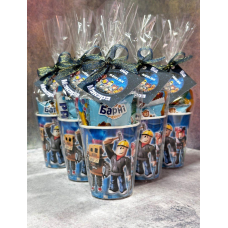 Солодкий стакан для дітей, набір цукерок з листівкою