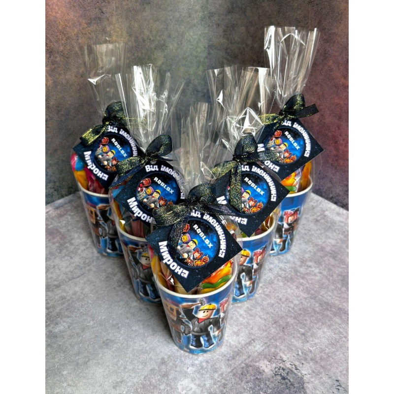 Солодкий стакан для дітей, набір цукерок з листівкою