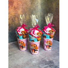 Набір із солодощами для дітей,індивідуальний подарунковий стакан для дитини